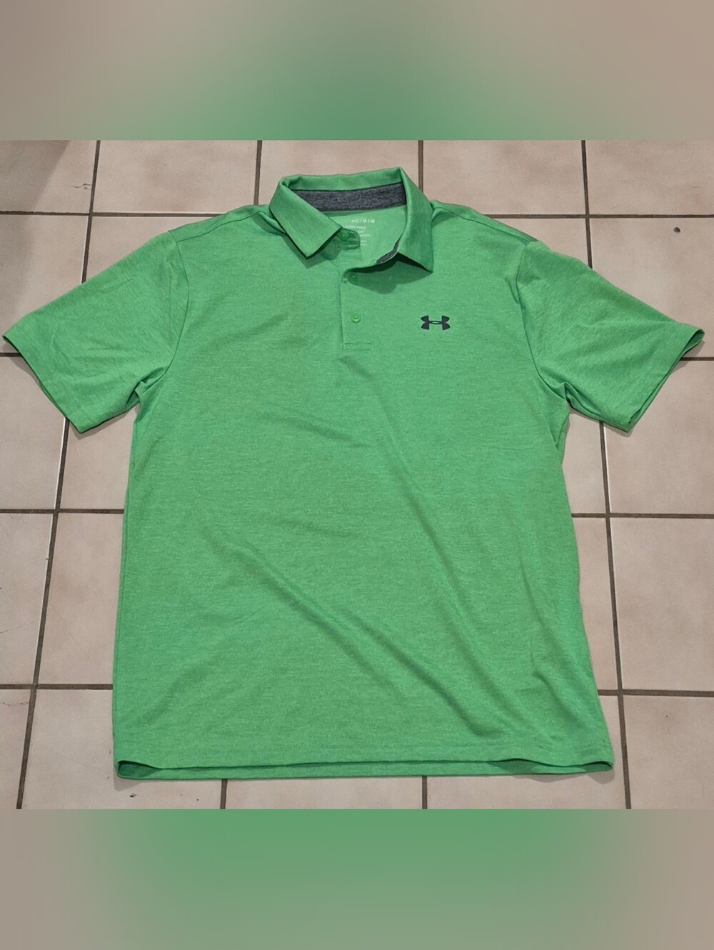 Under Armour The Playoff Polo Green Heather Golf Shirt M NWT